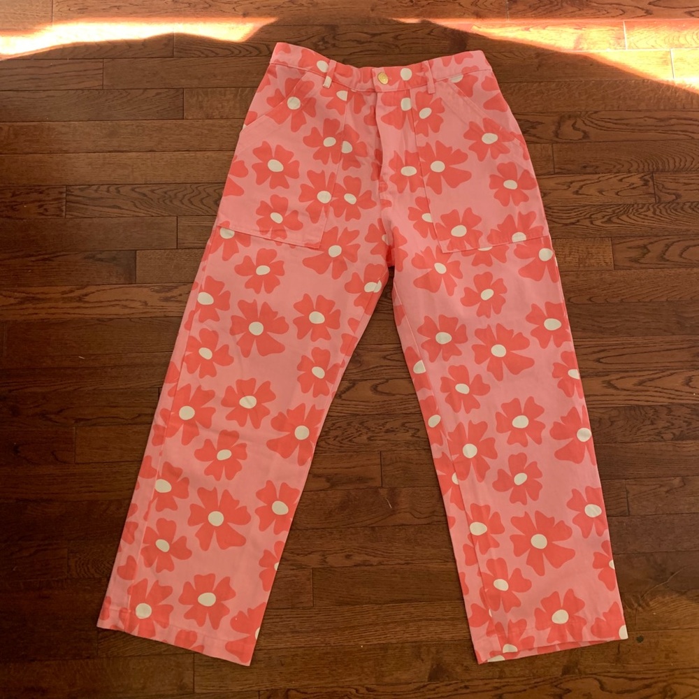 Big Bud Press pink floral work pants